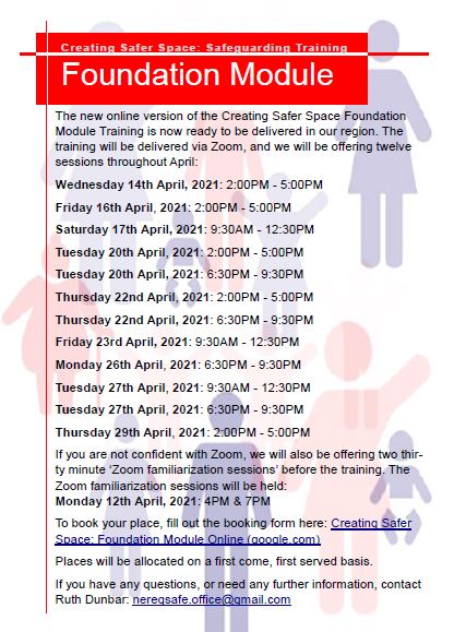 Safeguarding foundation list of dates