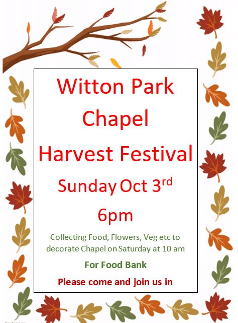 Witton Park HF poster Oct 2021